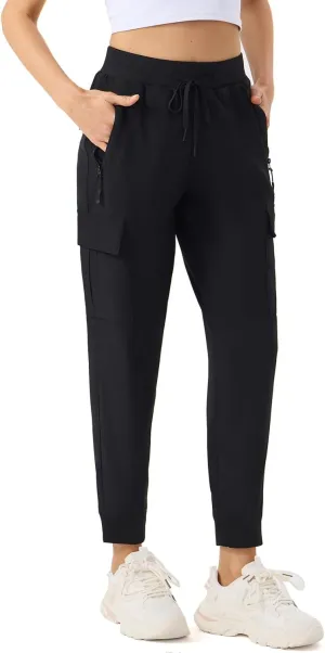 ZENGVEE Women's Quick Dry Hiking Cargo Pants with 5 Pockets Lightweight Athletic Travel Outdoor Joggers Casual Track Pants