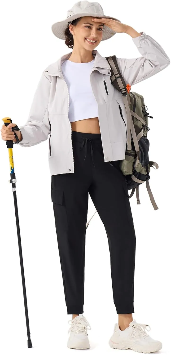 ZENGVEE Women's Quick Dry Hiking Cargo Pants with 5 Pockets Lightweight Athletic Travel Outdoor Joggers Casual Track Pants